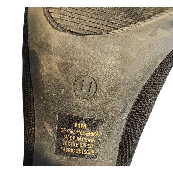 Mia Candra Knit Platform Block Heel Booties - Black Size 11. - Picture 5 of 6